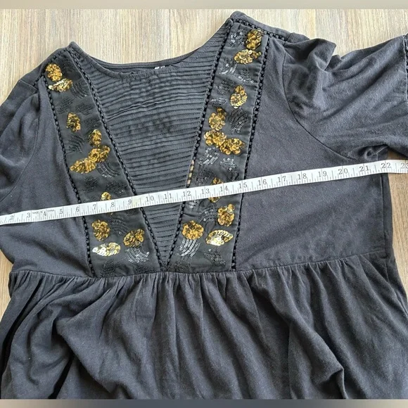 NWT Anthropologie Neale Sequin Peplum Top Sz XL Night Out Whimsigoth Renaissance - Picture 12 of 16